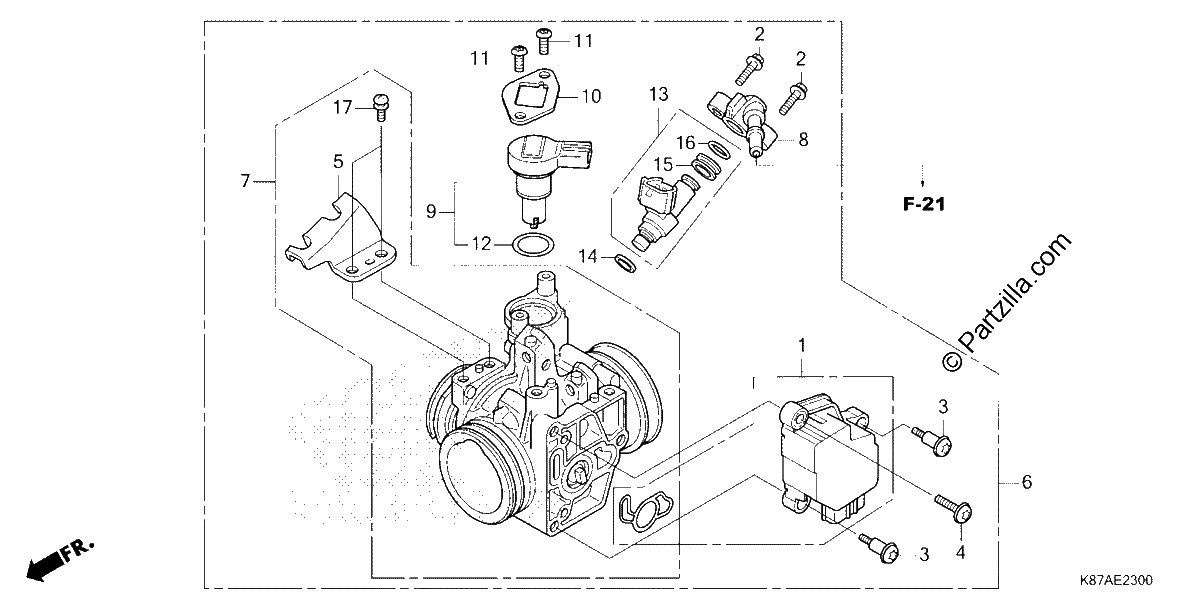 Diagrama de THROTTLE BODY