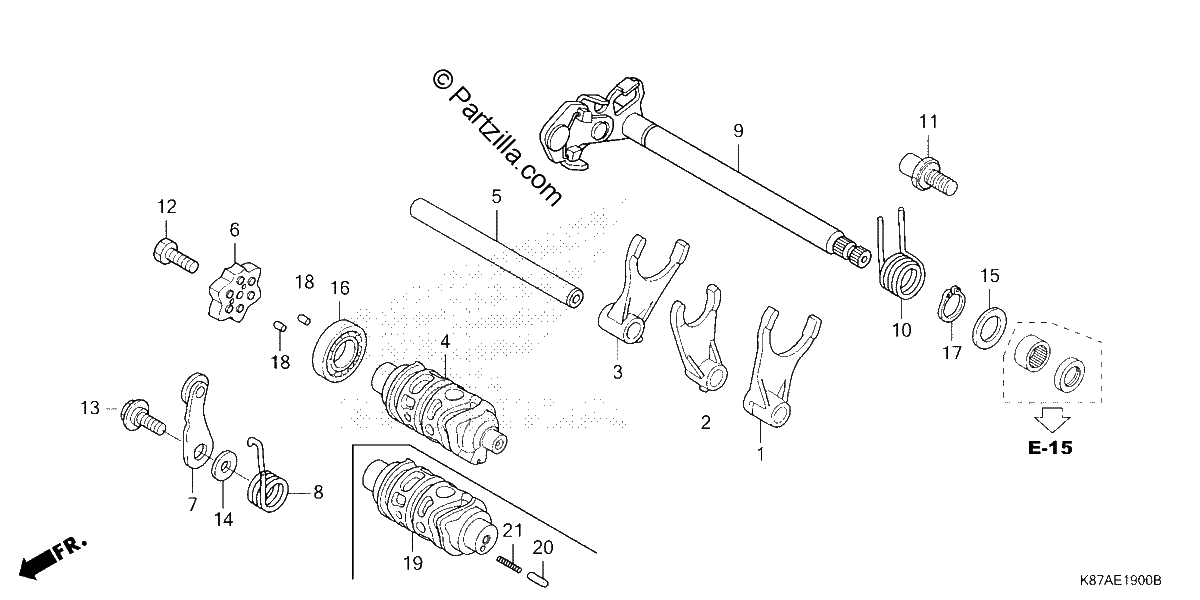 Diagrama de GEARSHIFT DRUM