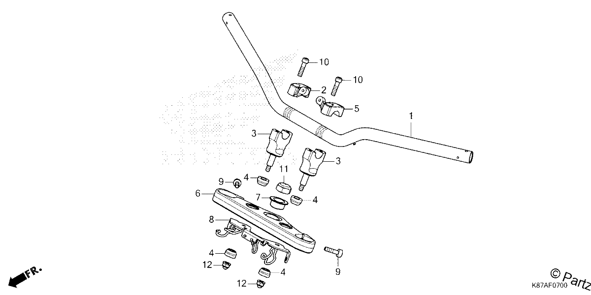 Diagrama de HANDLEBAR TOP BRIDGE