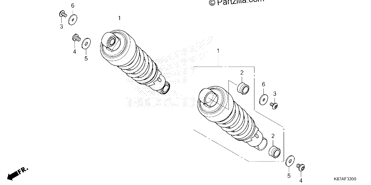 Diagrama de REAR SHOCK ABSORBER