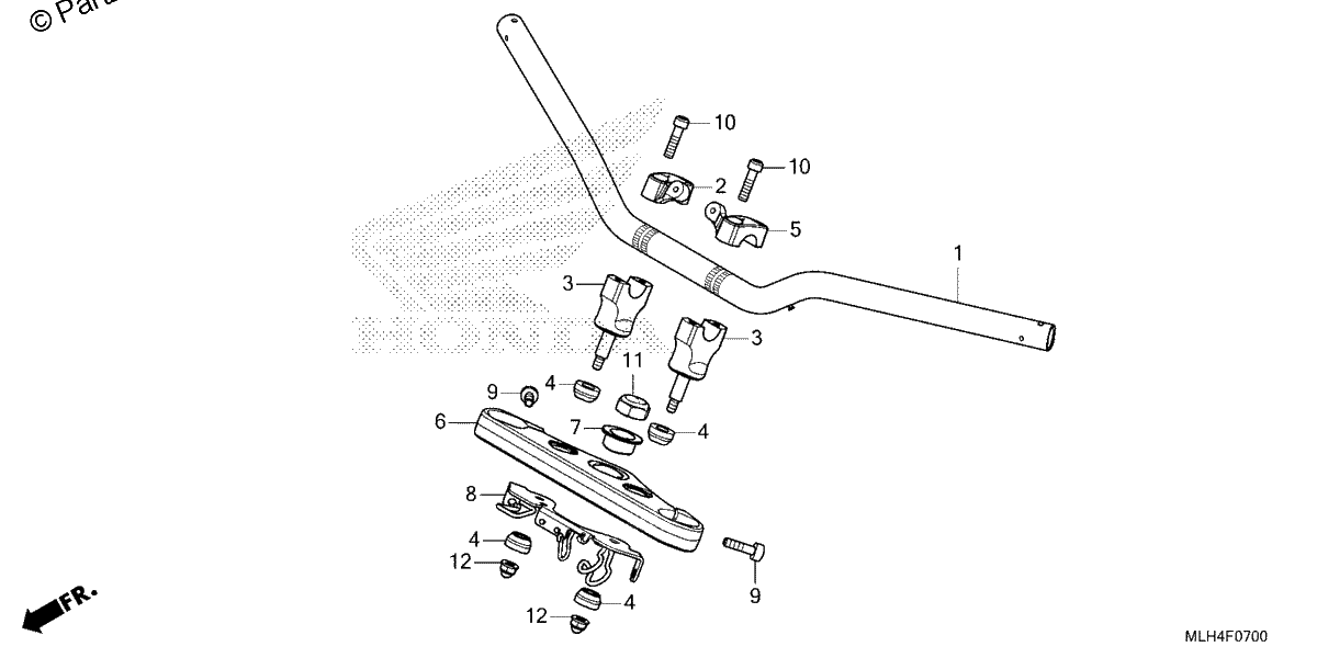 Diagrama de HANDLEBAR TOP BRIDGE
