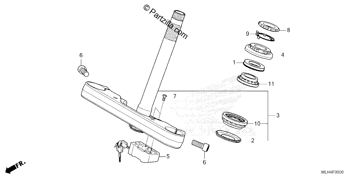 Diagrama de STEERING STEM