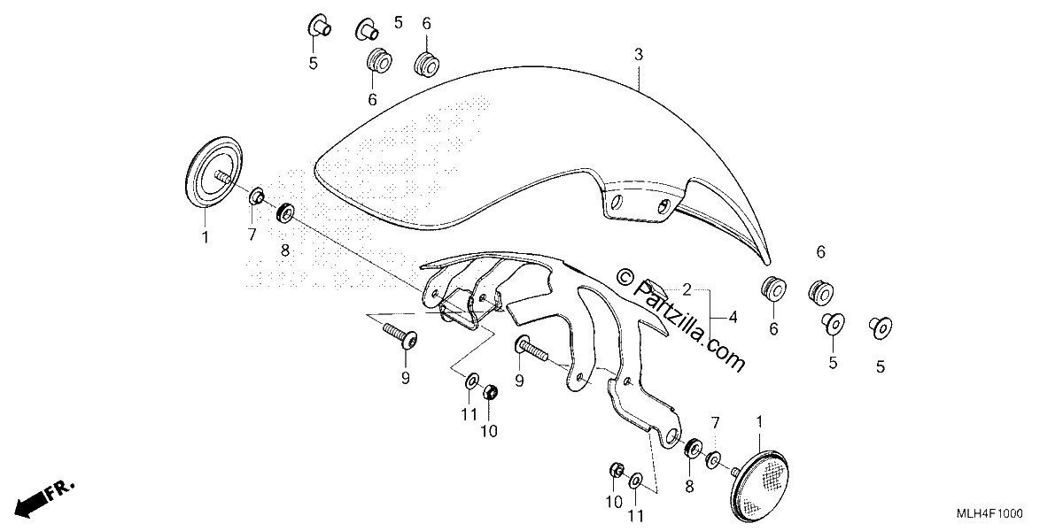 Diagrama de FRONT FENDER