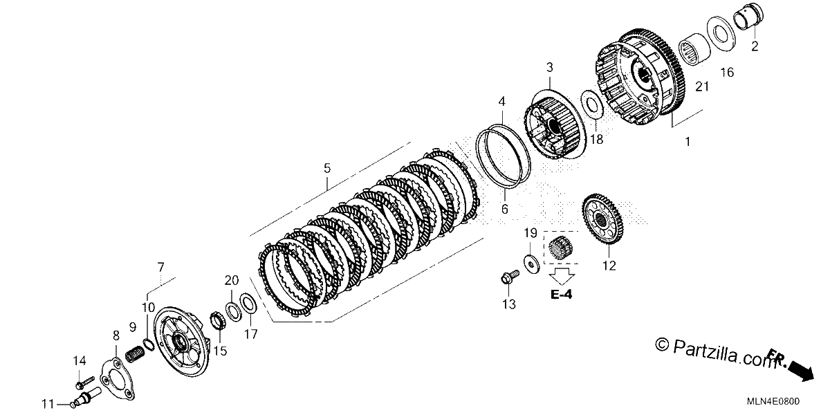 Diagrama de CLUTCH CRF1100A A4