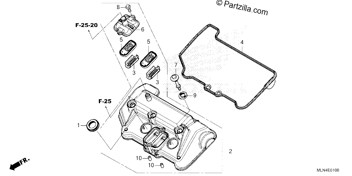 Diagrama de CYLINDER HEAD COVER
