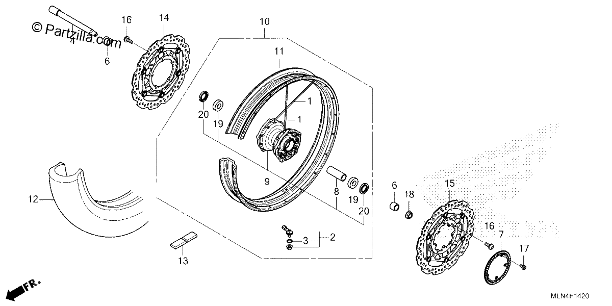 Diagrama de FRONT WHEEL