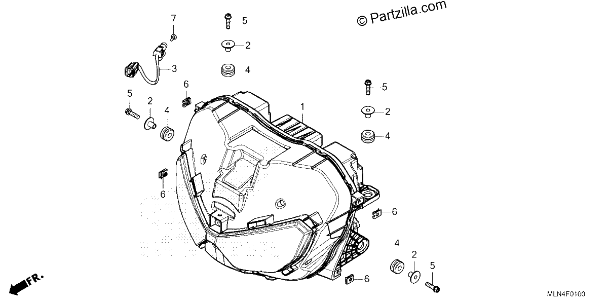 Diagrama de HEADLIGHT CRF1100A D