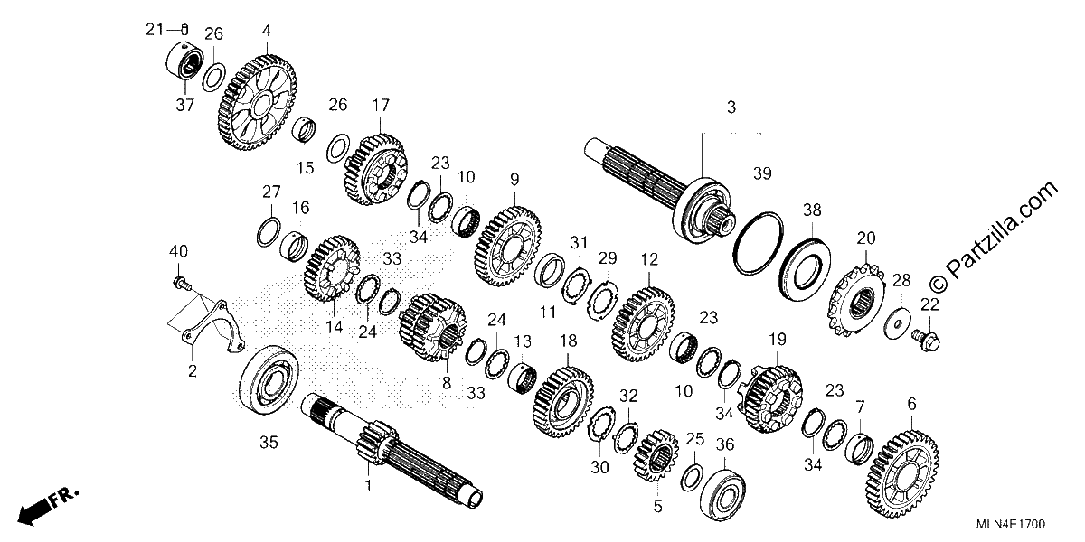 Diagrama de TRANSMISSION CRF1100A A4