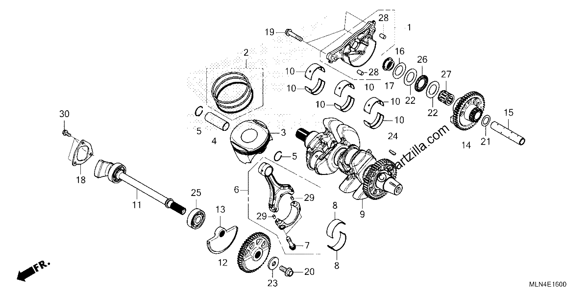 Diagrama de CRANKSHAFT PISTON