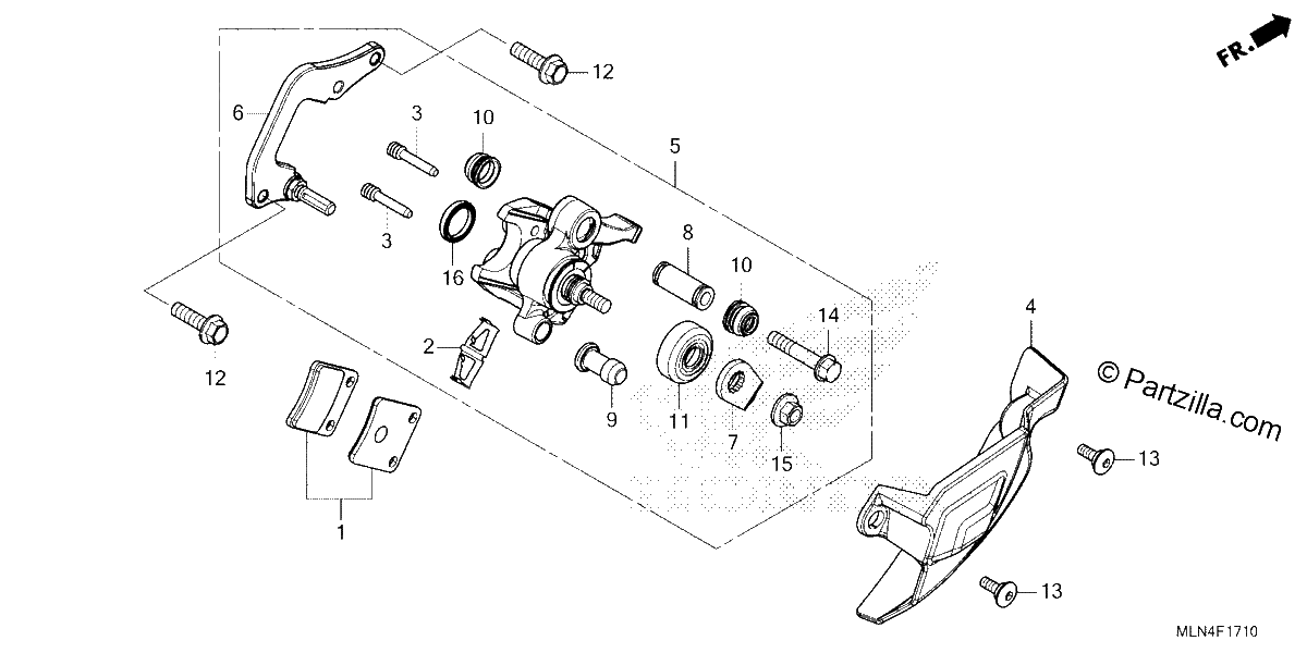 Diagrama de PARKING BRAKE CALIPER