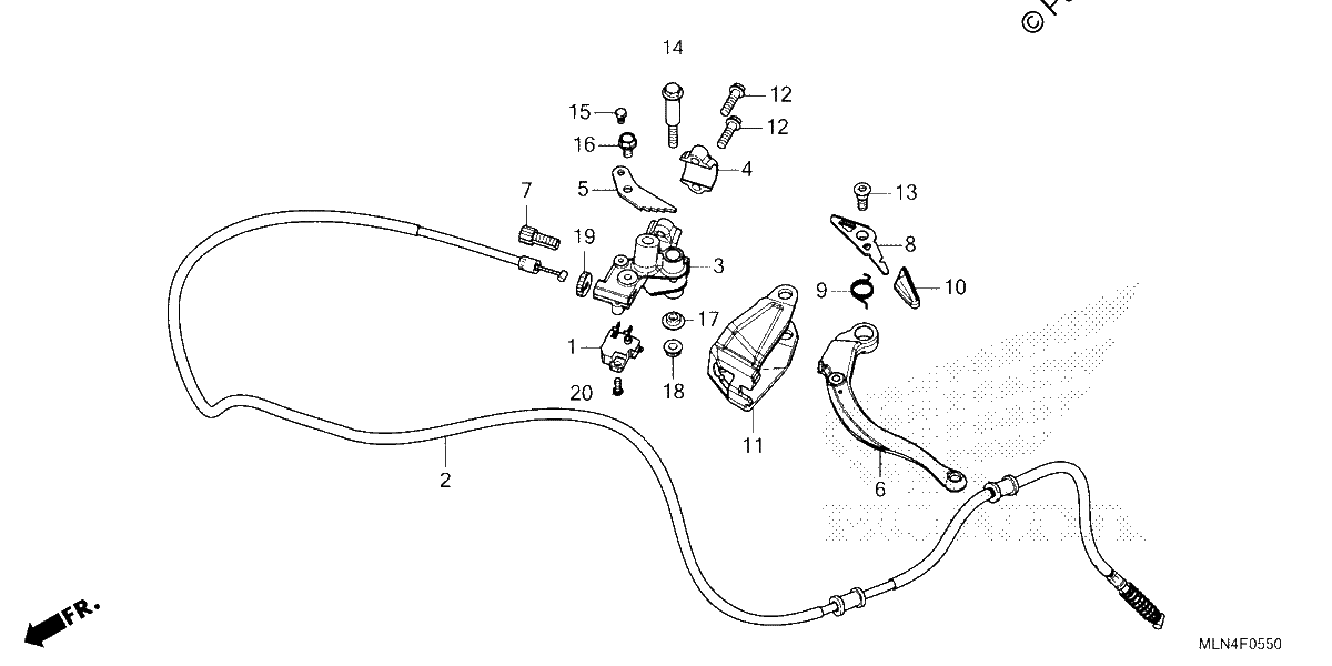 Diagrama de PARKING BRAKE LEVER