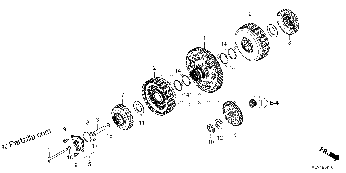 Diagrama de CLUTCH CRF1100D D4
