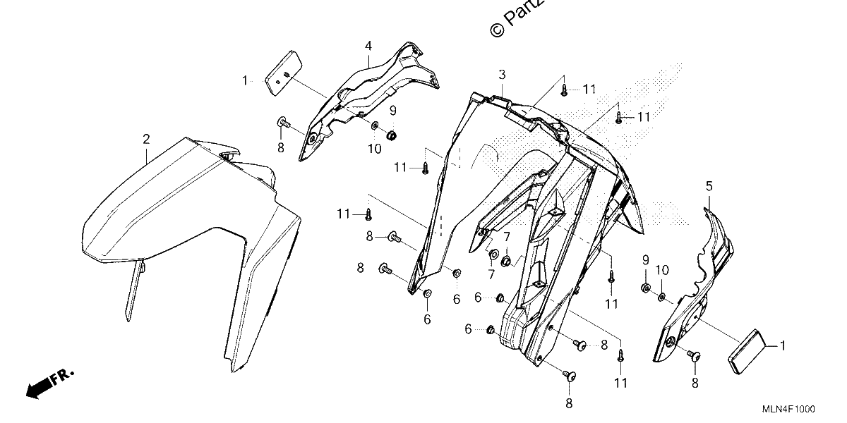 Diagrama de FRONT FENDER