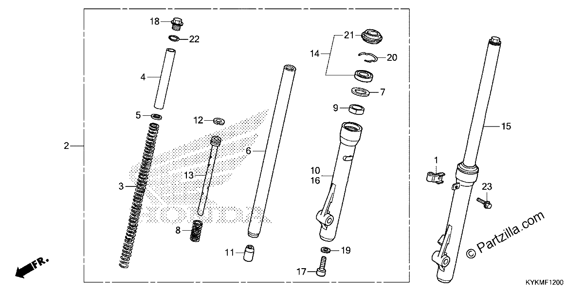Diagrama de FRONT FORK