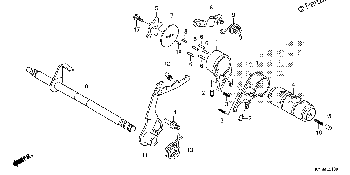 Diagrama de GEARSHIFT DRUM