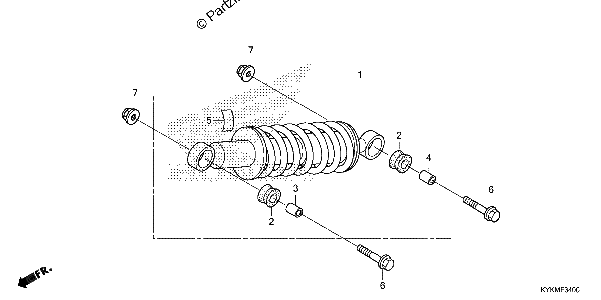 Diagrama de REAR SHOCK ABSORBER