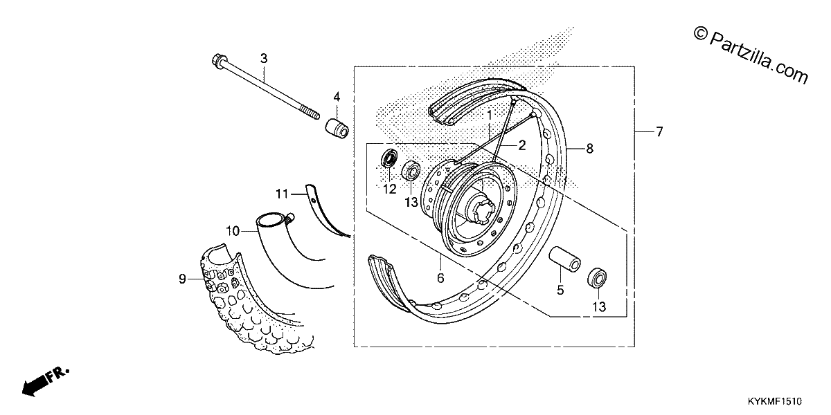 Diagrama de FRONT WHEEL