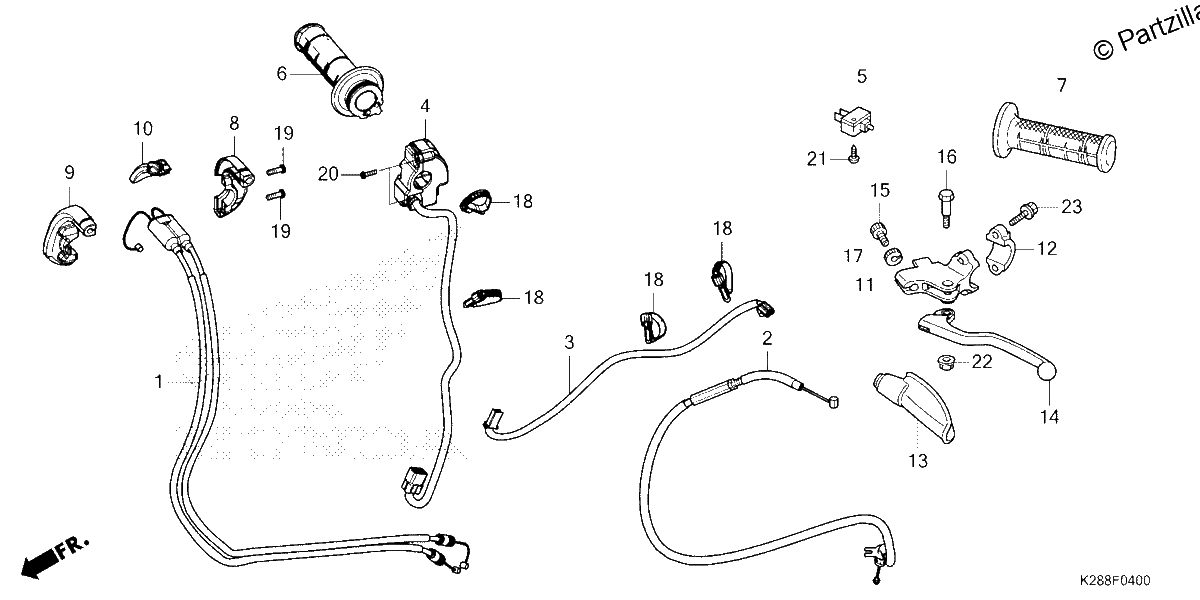 Diagrama de HANDLE LEVER SWITCH CABLE