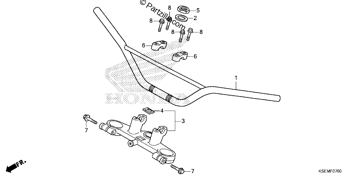 Diagrama de HANDLEBAR TOP BRIDGE