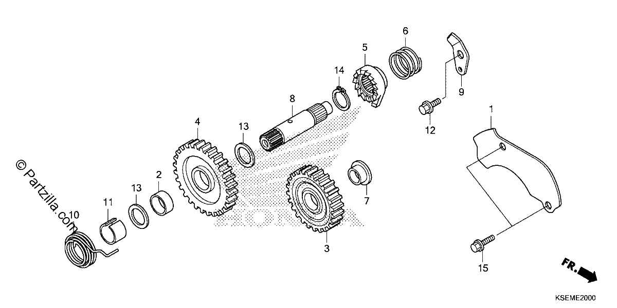 Diagrama de KICK STARTER SPINDLE