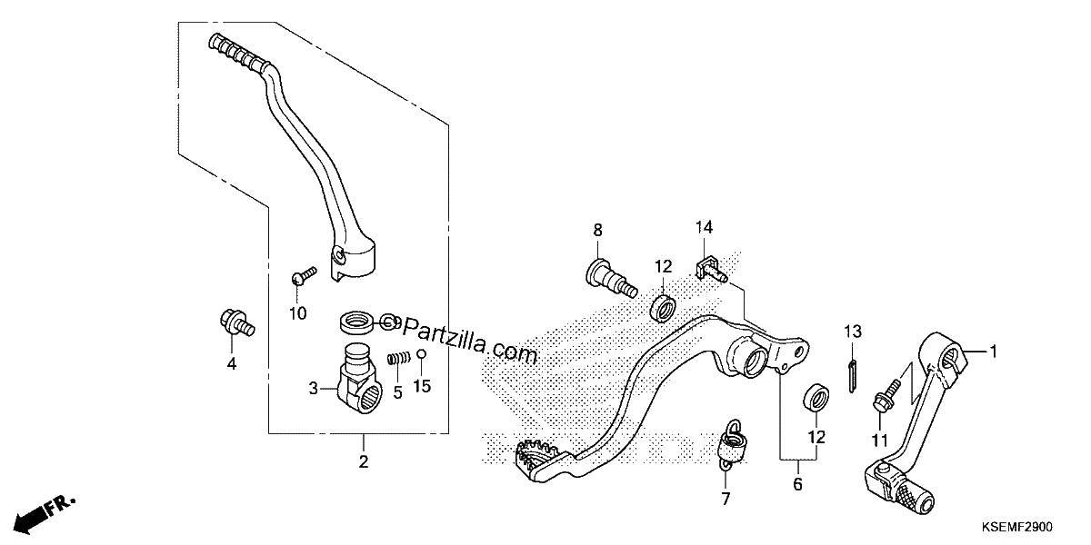 Diagrama de PEDAL KICK STARTER ARM