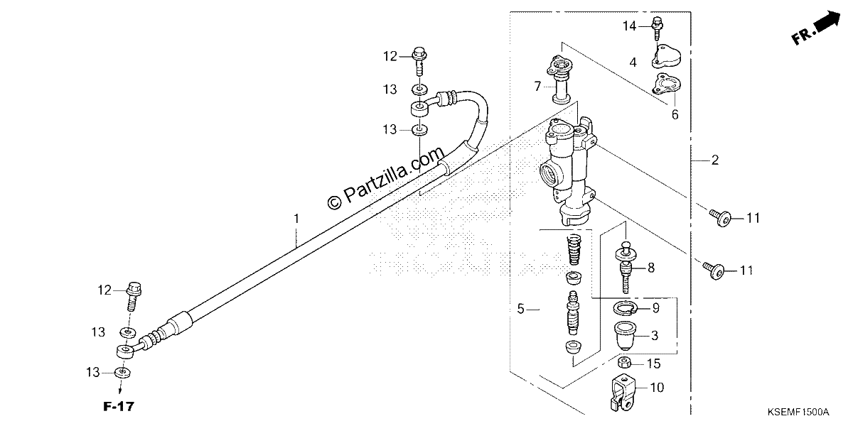 Diagrama de REAR BRAKE MASTER CYLINDER