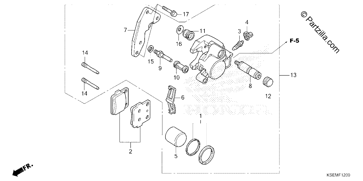 Diagrama de FRONT BRAKE CALIPER