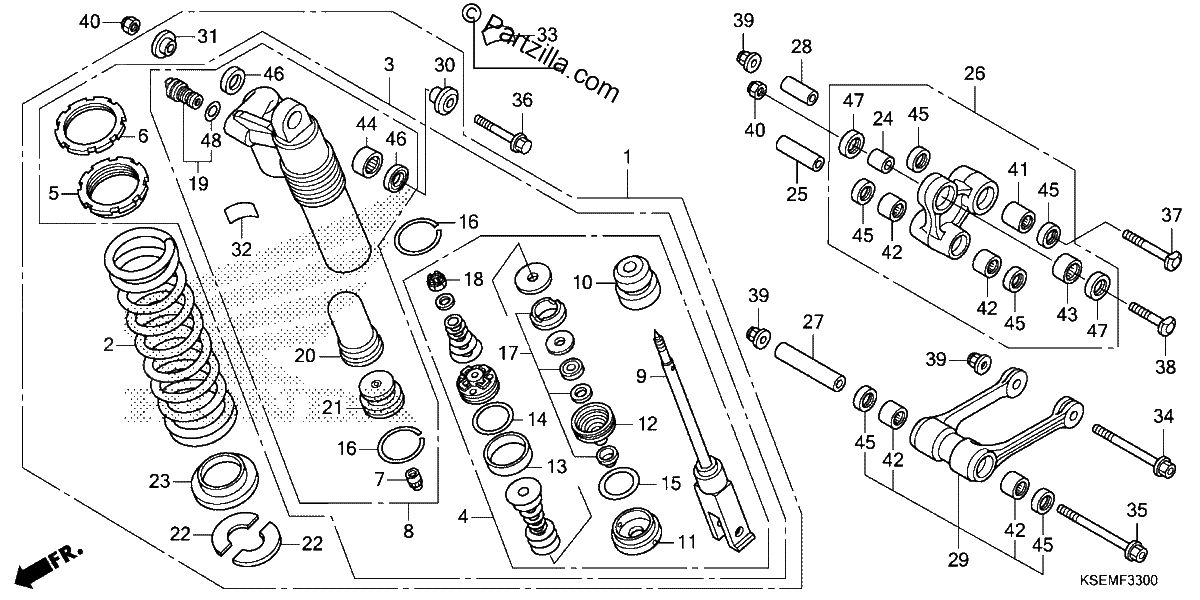 Diagrama de REAR SHOCK ABSORBER