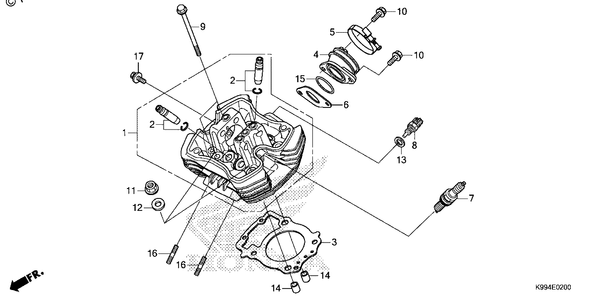 Diagrama de CYLINDER HEAD