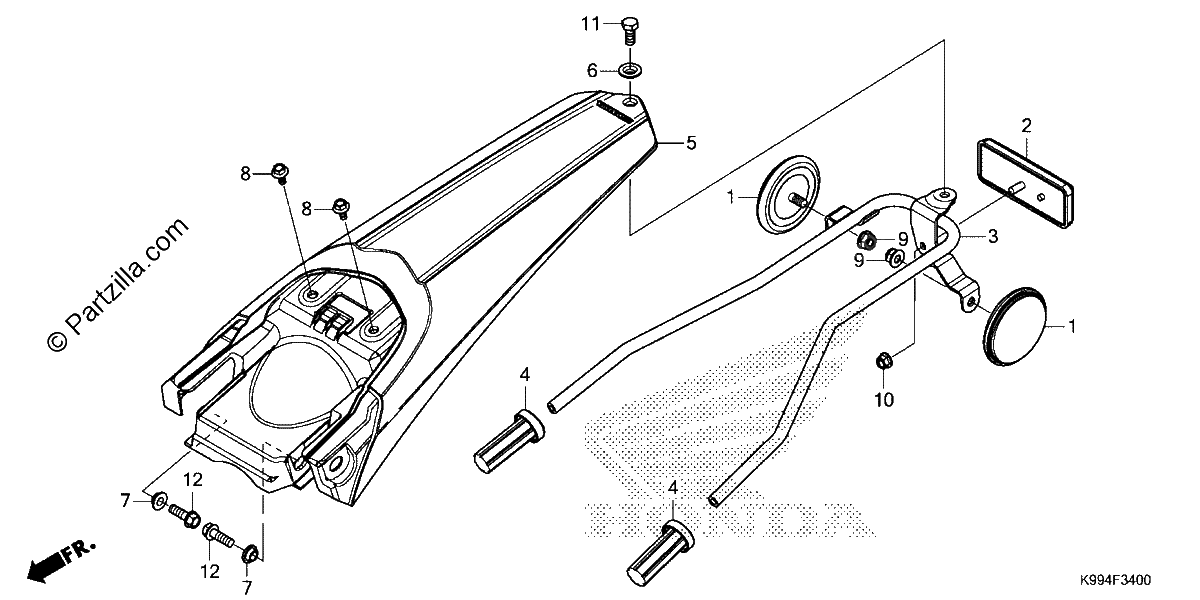 Diagrama de REAR FENDER