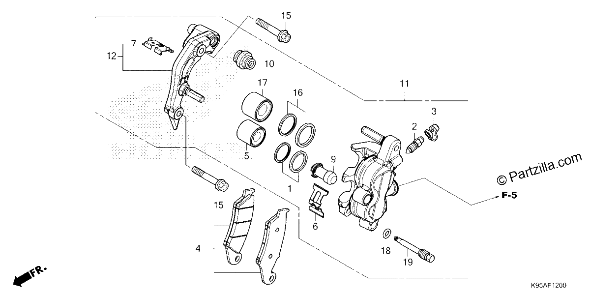 Diagrama de FRONT BRAKE CALIPER