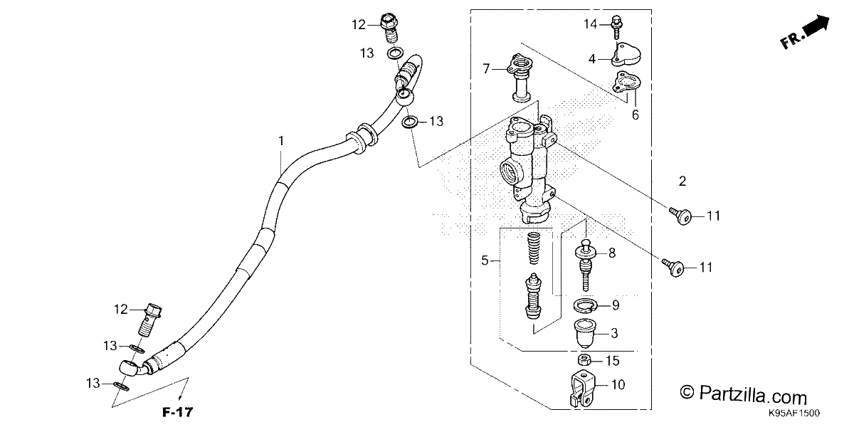 Diagrama de REAR BRAKE MASTER CYLINDER