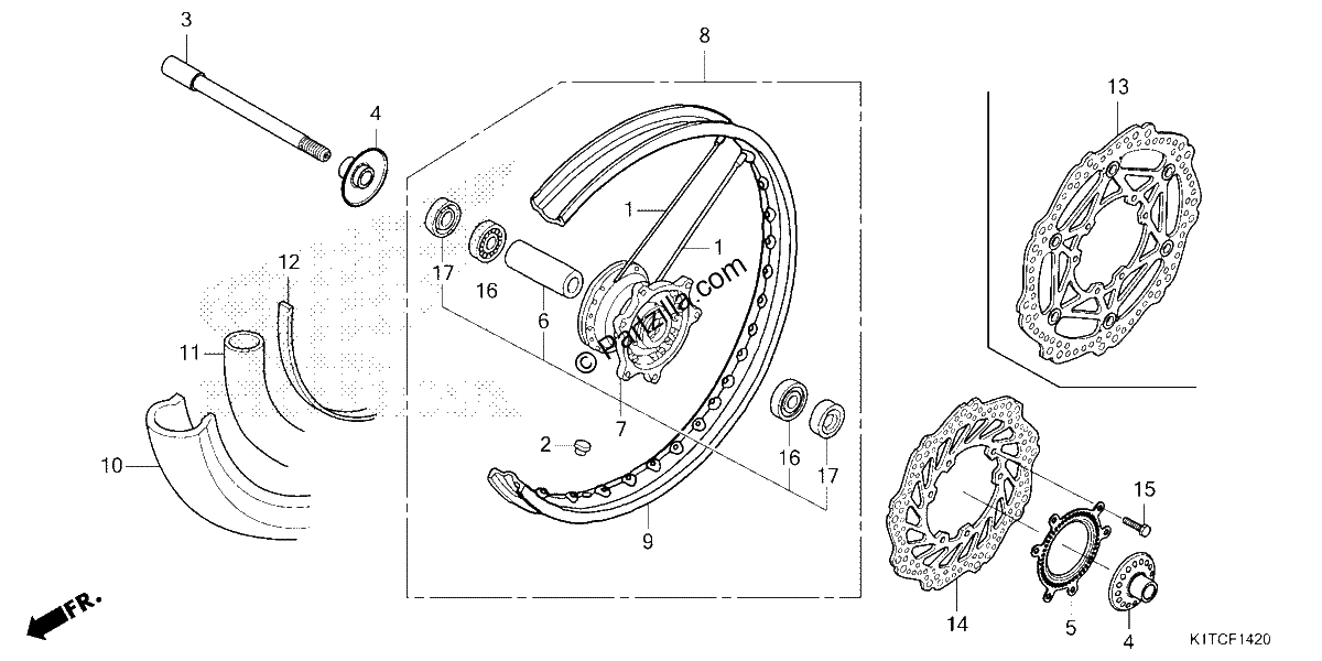 Diagrama de FRONT WHEEL