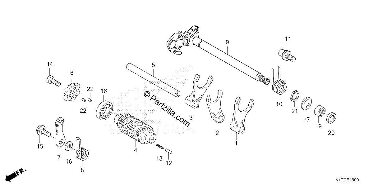 Diagrama de GEARSHIFT DRUM