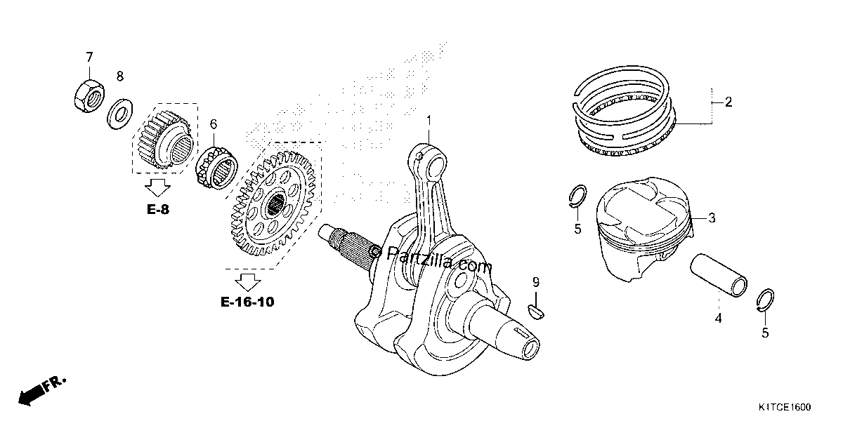 Diagrama de CRANKSHAFT PISTON