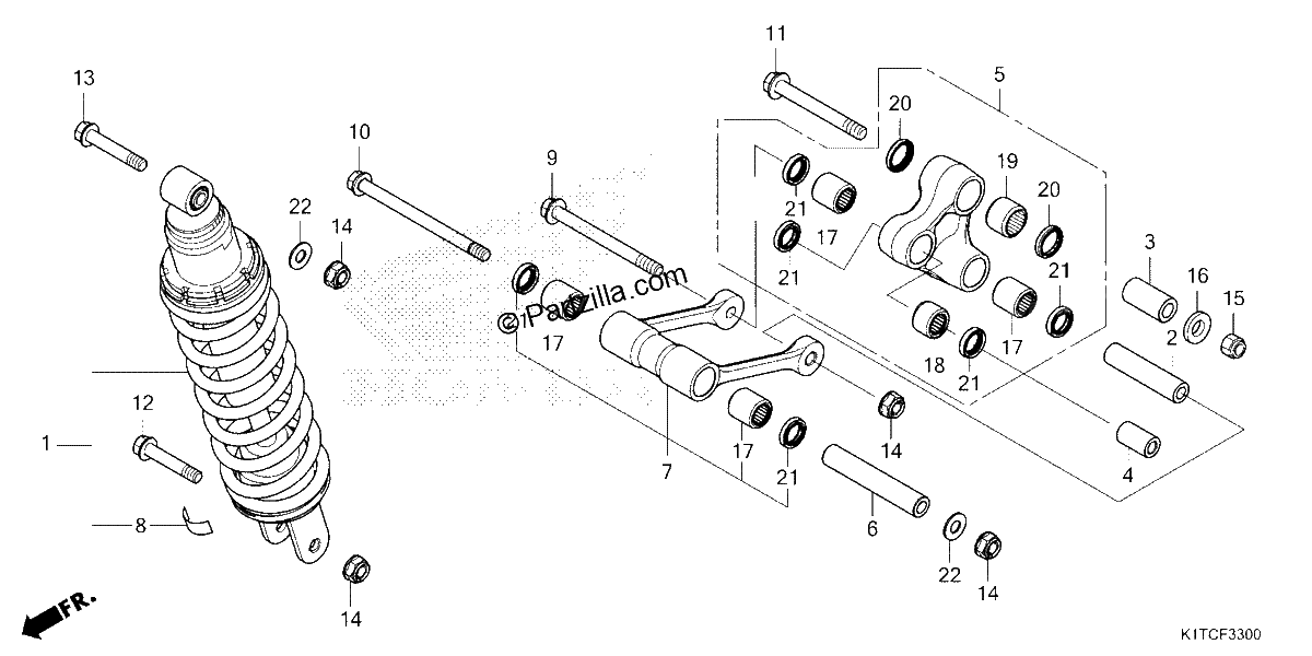 Diagrama de REAR SHOCK ABSORBER