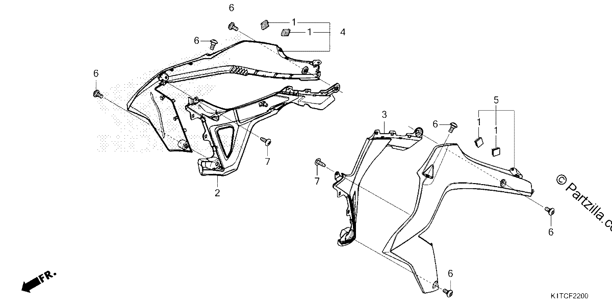 Diagrama de SHROUD CRF300L LA LDA