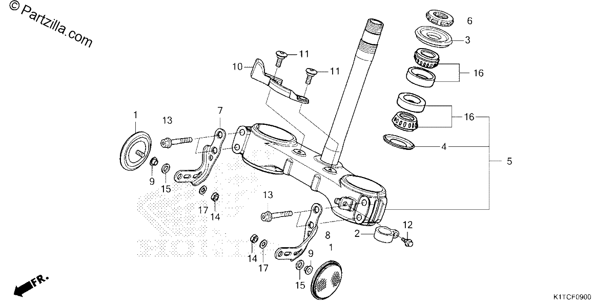 Diagrama de STEERING STEM