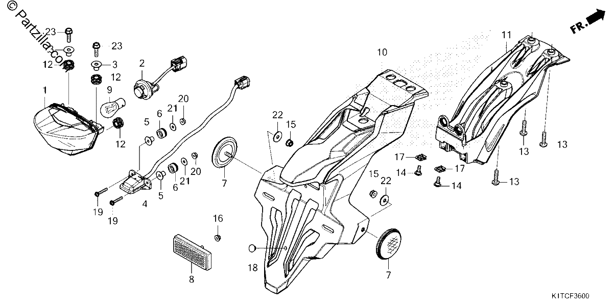 Diagrama de TAILLIGHT LICENSE LIGHT