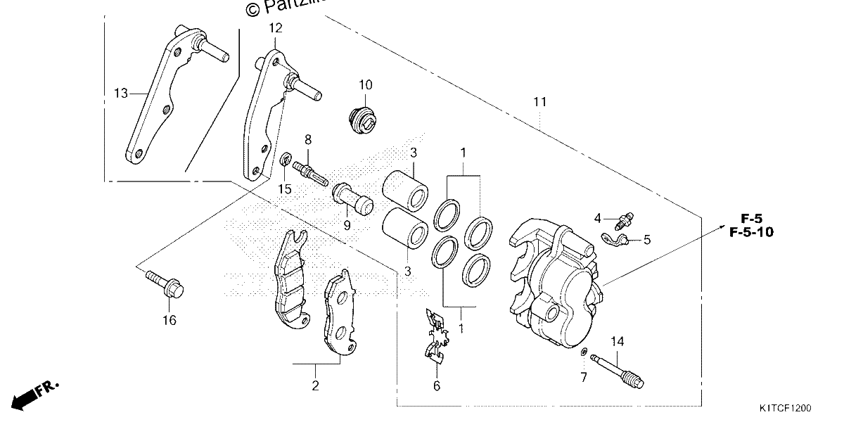 Diagrama de FRONT BRAKE CALIPER