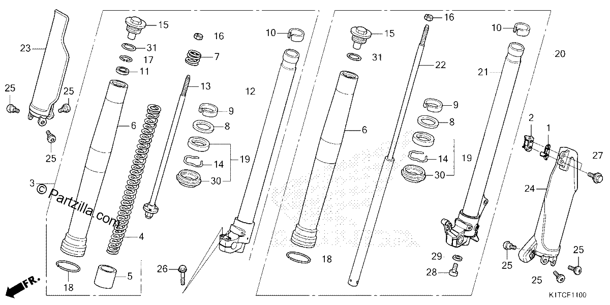 Diagrama de FRONT FORK