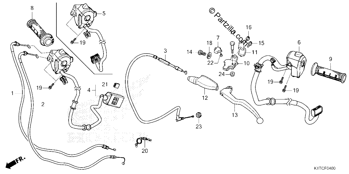 Diagrama de HANDLE LEVER SWITCH CABLE