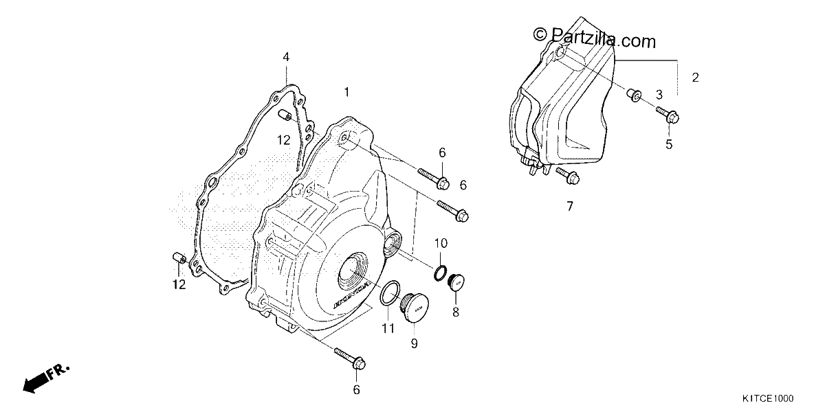 Diagrama de LEFT CRANKCASE COVER