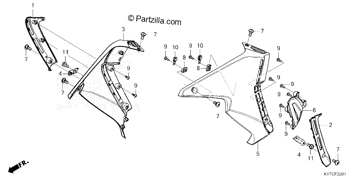 Diagrama de SHROUD CRF300LR LRA