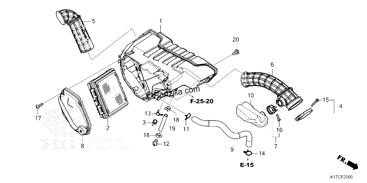 Diagrama de AIR CLEANER