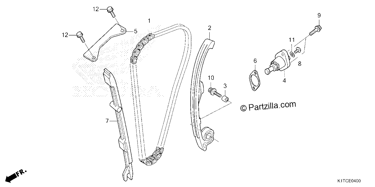 Diagrama de CAM CHAIN TENSIONER