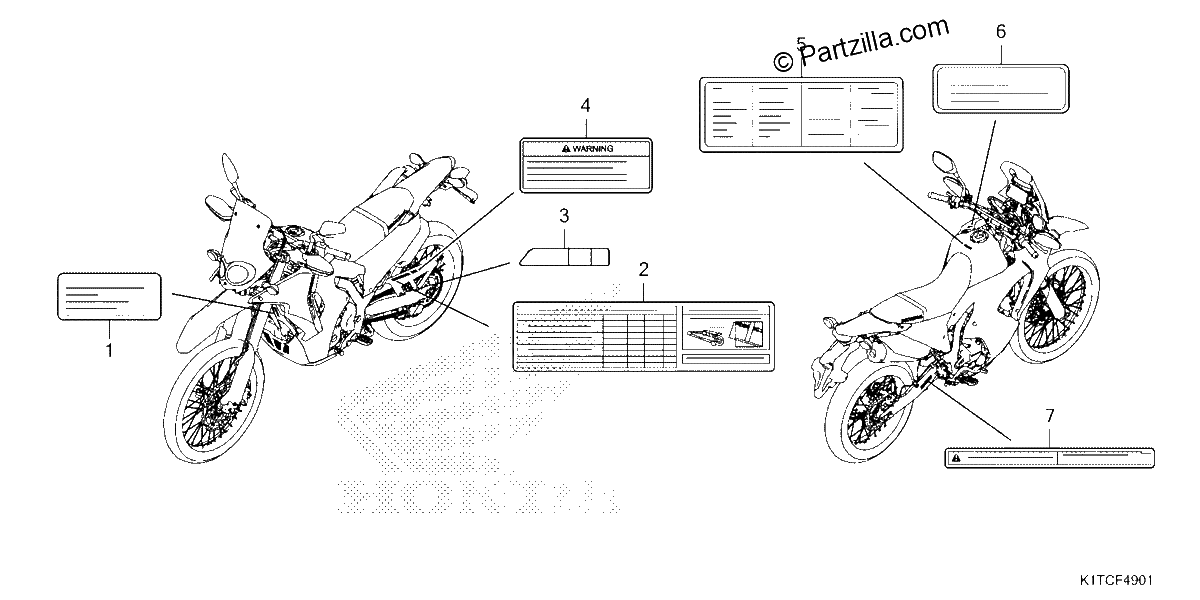 Diagrama de CAUTION LABELS CRF300LR LRA
