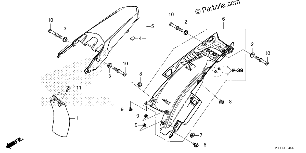 Diagrama de REAR FENDER