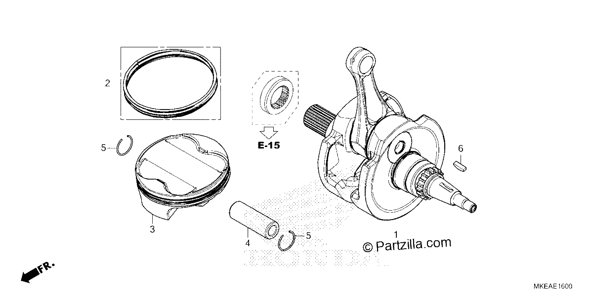 Diagrama de CRANKSHAFT PISTON
