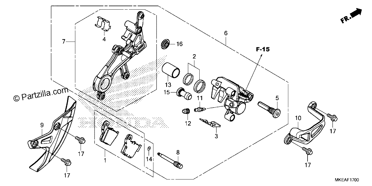 Diagrama de REAR BRAKE CALIPER